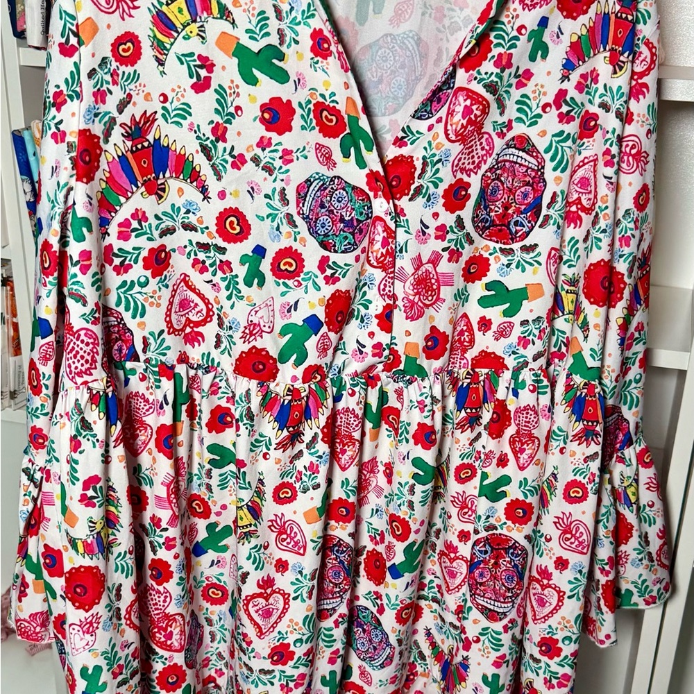 Dia de los muertos dress 3xl